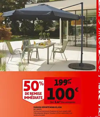 Auchan Parasol Déporte Rond Q3,50M offre