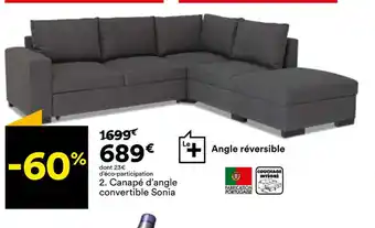 Canavé D'Angle Convertioble Sonia