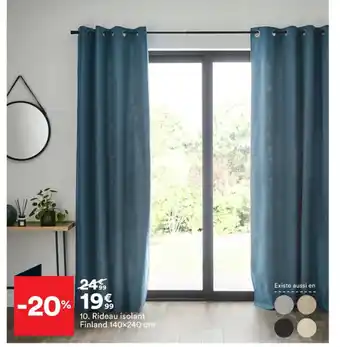 BUT Rideau Isolant Finland 140x240 cm offre