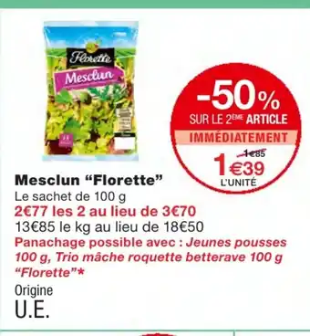 Monoprix Mesclun Florette offre