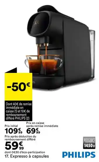 BUT Espresso à Capsules offre