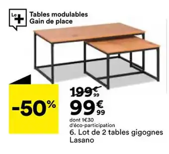 BUT Lot de 2 Tables Gigognes Lasano offre