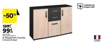 BUT Rangement 3 Portes 2 Tiroirs Ernest offre