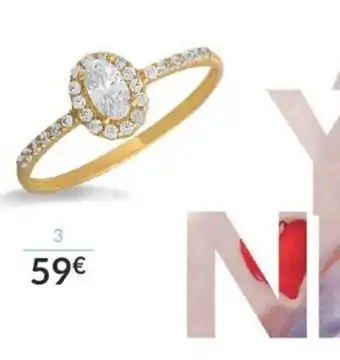 Auchan Bague or 375 Millièmes Et Oxydes de Zirconium offre
