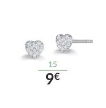 Auchan Boucles d'Oreilles Argent Et Oxydes de Zirconium offre