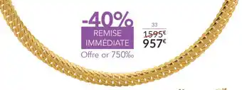 Auchan Collier or 750 Millièmes 45cm offre