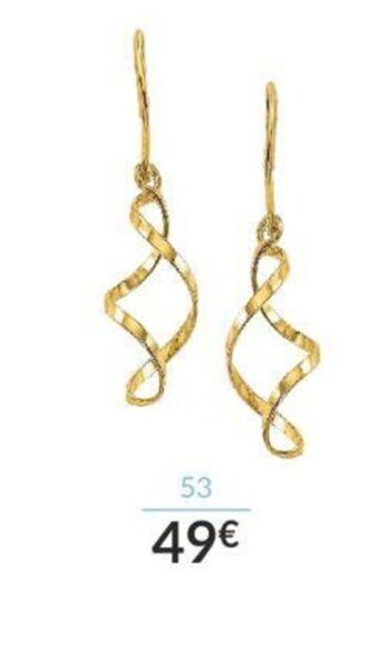 Auchan Boucles d'Oreilles Or 375 Millièmes offre