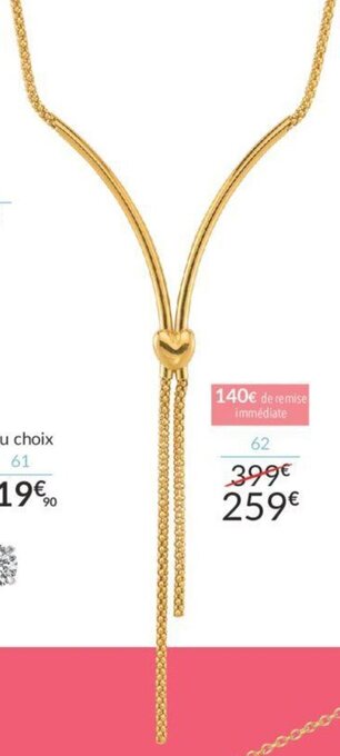 Auchan Collier or 375 Millièmes offre
