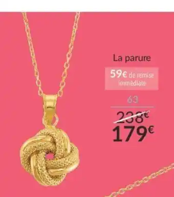 Auchan Parure Collier +Bracelet or 375 millièmes offre