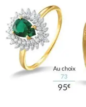 Auchan Bague or 375 Millièmes Et Oxydes de Zirconium offre