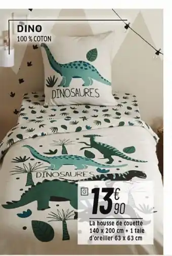 Cora x Carrefour Parure de Lit Dino offre