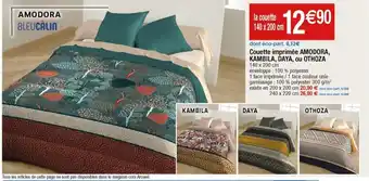 Cora x Carrefour Couette Imprimée Amodora Kambila Daya Ou Othoza offre