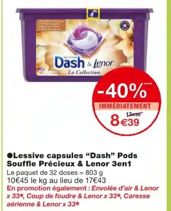 Lessive capsules Dash Pods