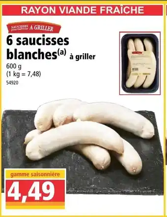 Norma 6 Saucisses Blanches offre