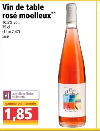 Vin De Table Rosé Moelleux