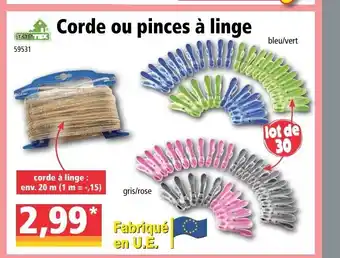 Norma Corde ou Pinces a Linge offre
