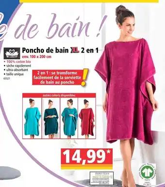 Norma Poncho De Bain 2 en 1 offre
