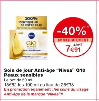 Monoprix Soin de jour Anti-âge Nivea offre