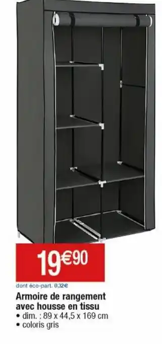 Cora x Carrefour Armoire de Rangement Avec Housse En Tissu offre