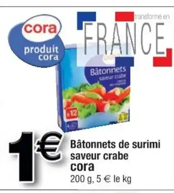 Cora x Carrefour Batonnets De Surimi Saveur Crabe offre