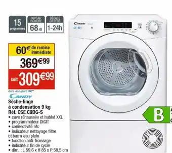Cora x Carrefour Seche-Linge a Condensation 9kg offre