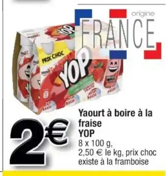 Cora x Carrefour Yaourt a Boire a La Fraise offre