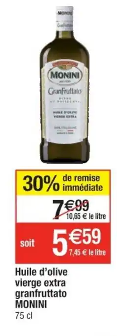 Cora x Carrefour Huile d'olive Vierge Extra Gratrutato offre