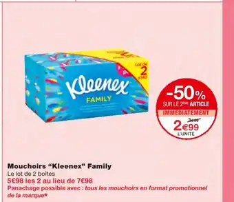 Monoprix Mouchoirs Kleenex Family offre