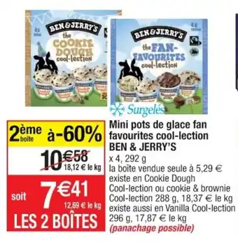 Cora x Carrefour Mini Pots De Glace Fan offre