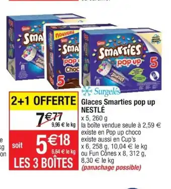 Cora x Carrefour Glaces Smarties Pop Up offre