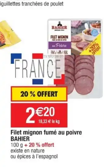 Filet Mignon Fumé Au Poivre Bahier