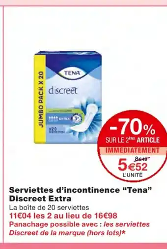 Monoprix Serviettes d'incontinence Tena offre