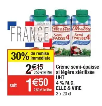 Cora x Carrefour Créme Semi-épaisse offre
