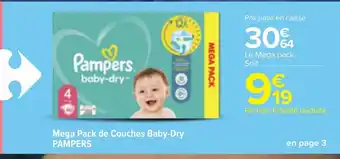 Mega Pack de Couches Baby-Dry Pampers
