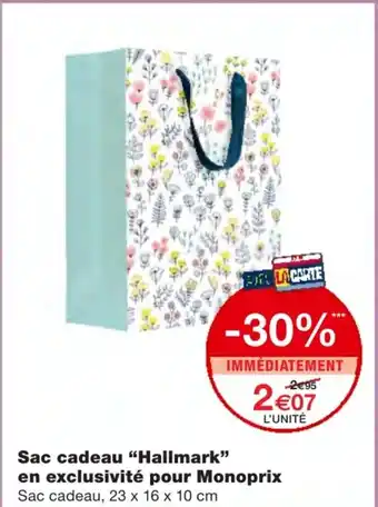 Monoprix Sac cadeau Hallmark offre