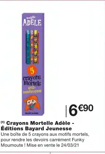 Monoprix Crayons Mortelle Adèle offre