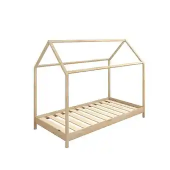 Lit cabane pour enfants avec sommier à lattes 90x190cm