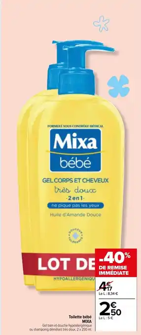 Carrefour Toilette bébé Mixa offre