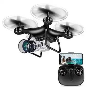 Drone caméra hd 360° uav télécommandé 2.4ghz 400mah vision vr yonis