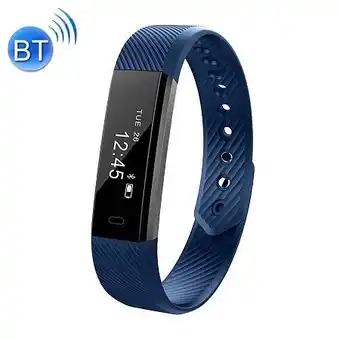 E.Leclerc Smartwatch ios android montre connectée sport waterproof cardio podomètre bleu yonis offre