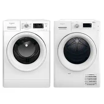 E.Leclerc Pack whirlpool lave-linge frontal 8kg 1400trs/min + sèche-linge frontal condensation 8kg offre