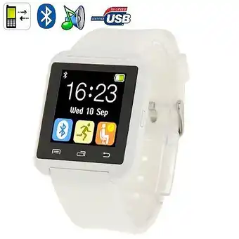 E.Leclerc Montre connectée smartphone android kit mains libres bluetooth ecran 1.5' blanc yonis offre
