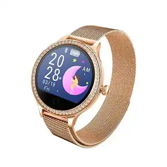 E.Leclerc Montre connectee bluetooth fashion femme avec diamant - platyne offre
