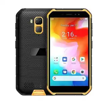 E.Leclerc Smartphone incassable 4g double sim android 10 anti choc 2go + 16go 5 pouces jaune +sd 8go yonis offre