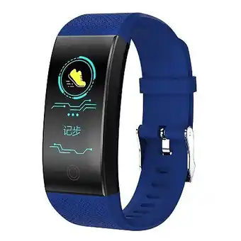 E.Leclerc Bracelet connecté etanche smartwatch montre cardio ip67 traceur d'activité bleu yonis offre