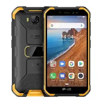 E.Leclerc Smartphone incassable android 9.0 dual sim 3g antichoc 5 pouces 2go+16go ip69 orange +sd 32go yonis offre