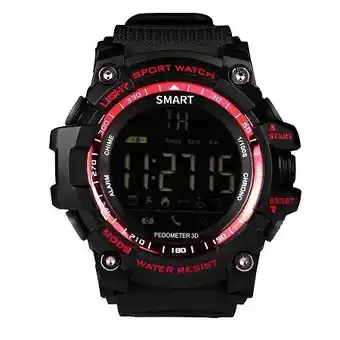 E.Leclerc Montre connectée bluetooth bracelet sport cadran écran lcd ip67 50 m rouge yonis offre