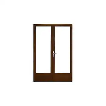 Porte fenetre 2 vantaux en bois   hauteur 205 x largeur 120 (cotes tableau)