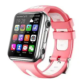 E.Leclerc Montre téléphone 1.54" 1 go + 8 go montre android 4g bluetooth wifi rose blanche +sd 32go yonis offre