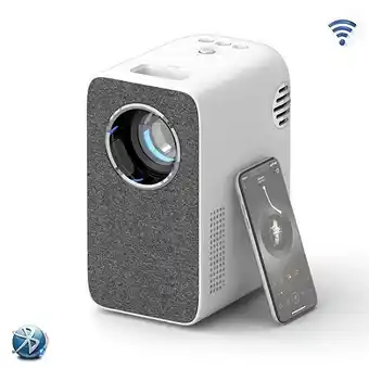 E.Leclerc Vidéoprojecteur portable wifi 1080p full hd mode haut-parleur bluetooth intégré home cinéma sans fil offre